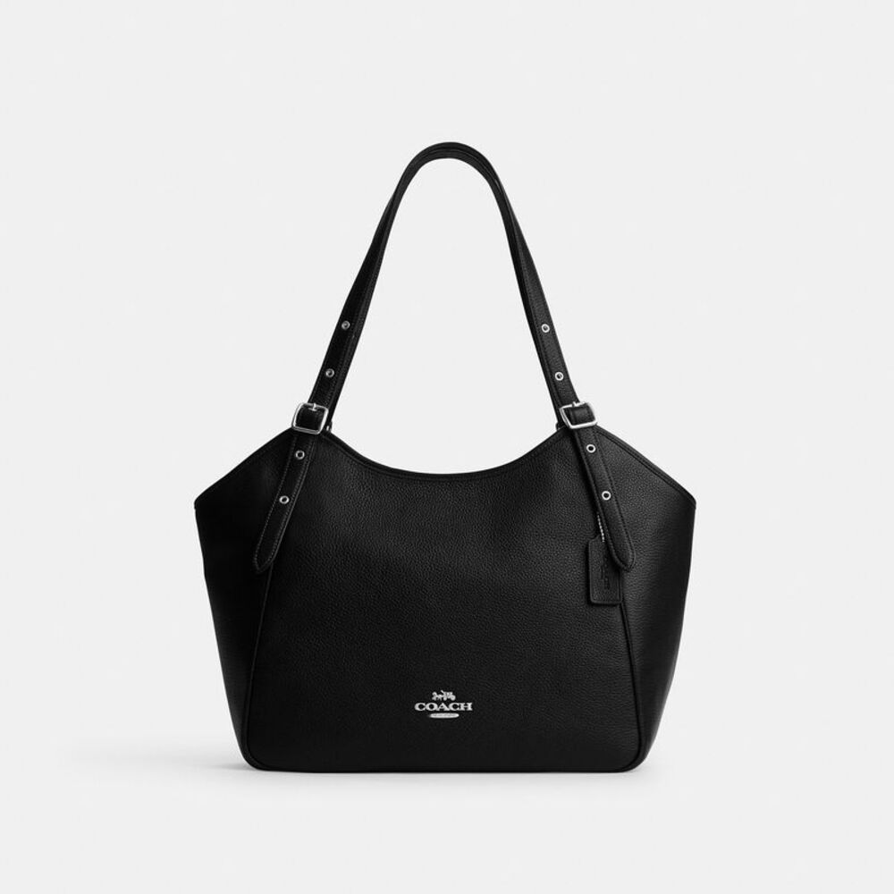 Coach Black Leather Shoulder Tote